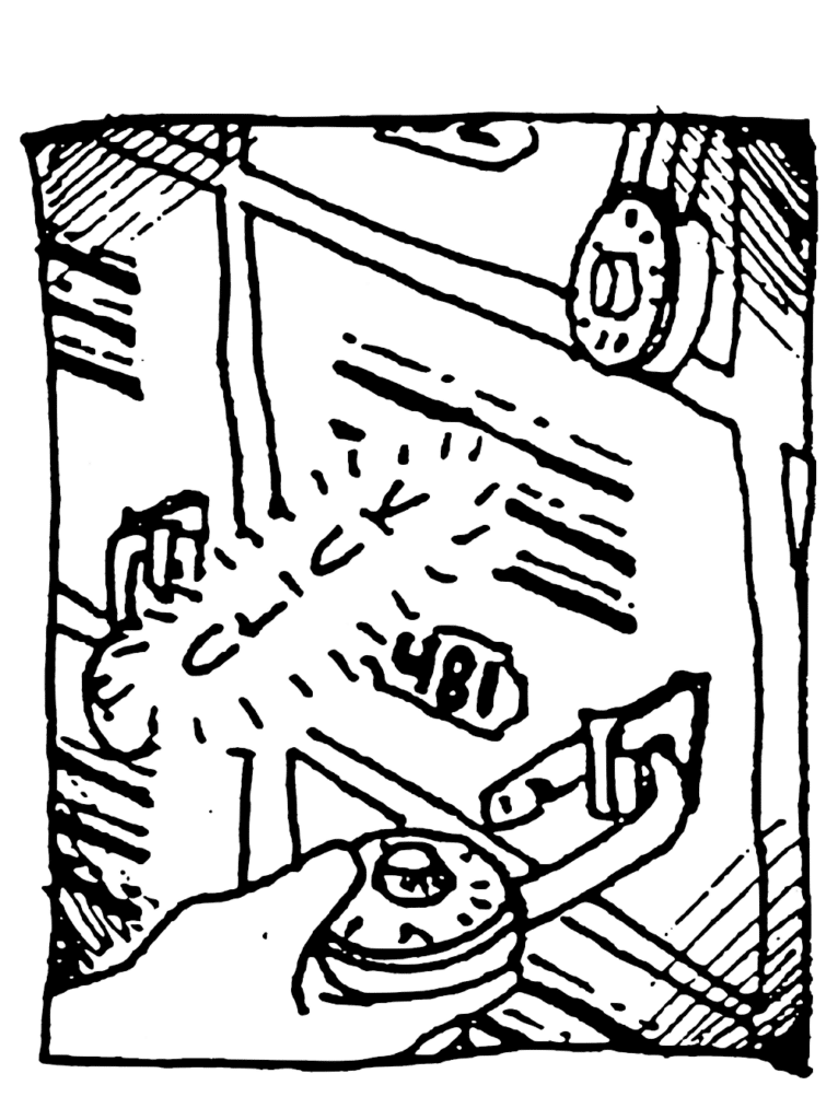 SOUND: CLICK
Lock unlocks on a gym locker.