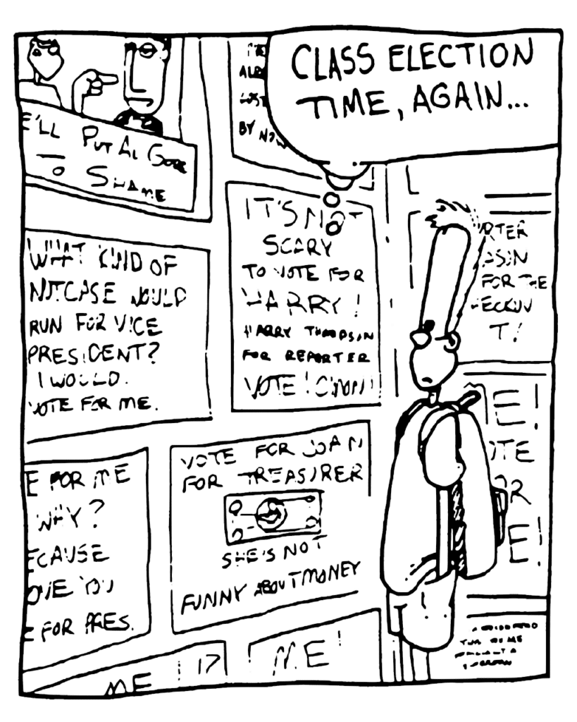 JOHNNY: Class election time, again....