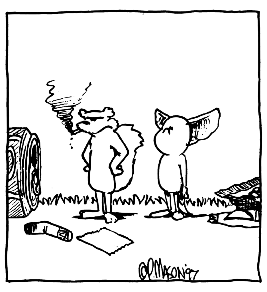 A pause.