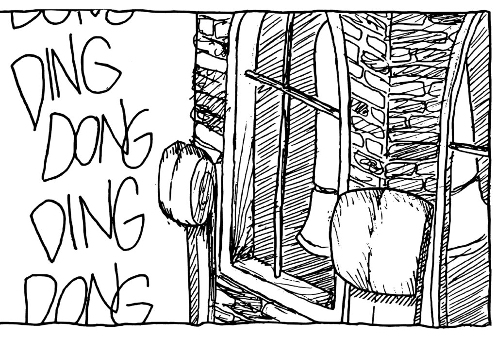 SOUND: DING DONG DING DONG