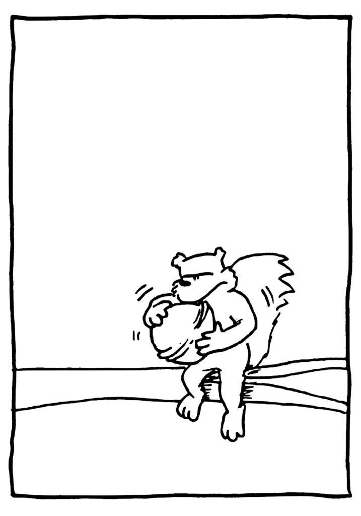 Nick messes with a nut.
