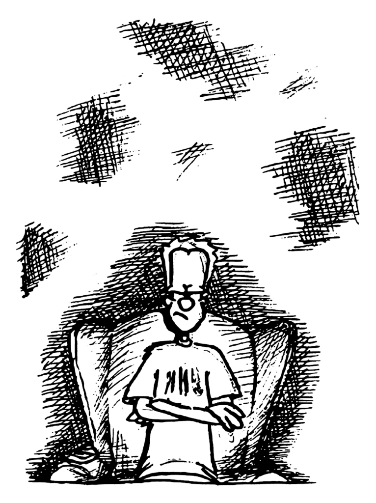A pause.