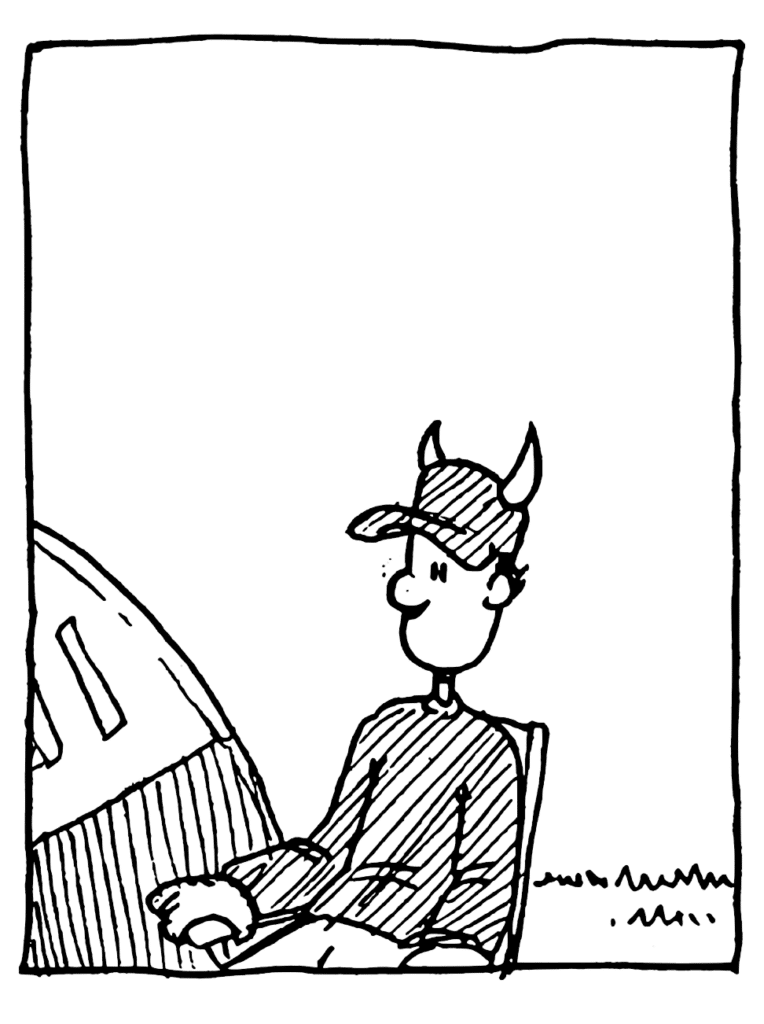 A pause.