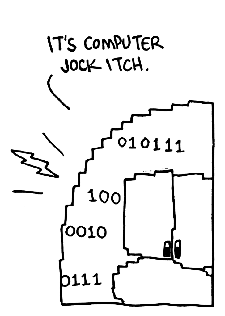 WILLIAM: It's computer jock itch.