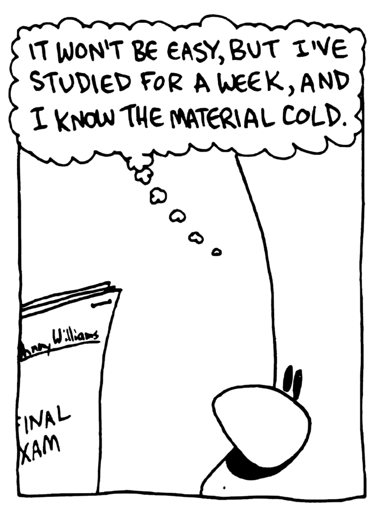 JOHNNY: It won't be easy, but I've studied for a week, and I know the material cold.